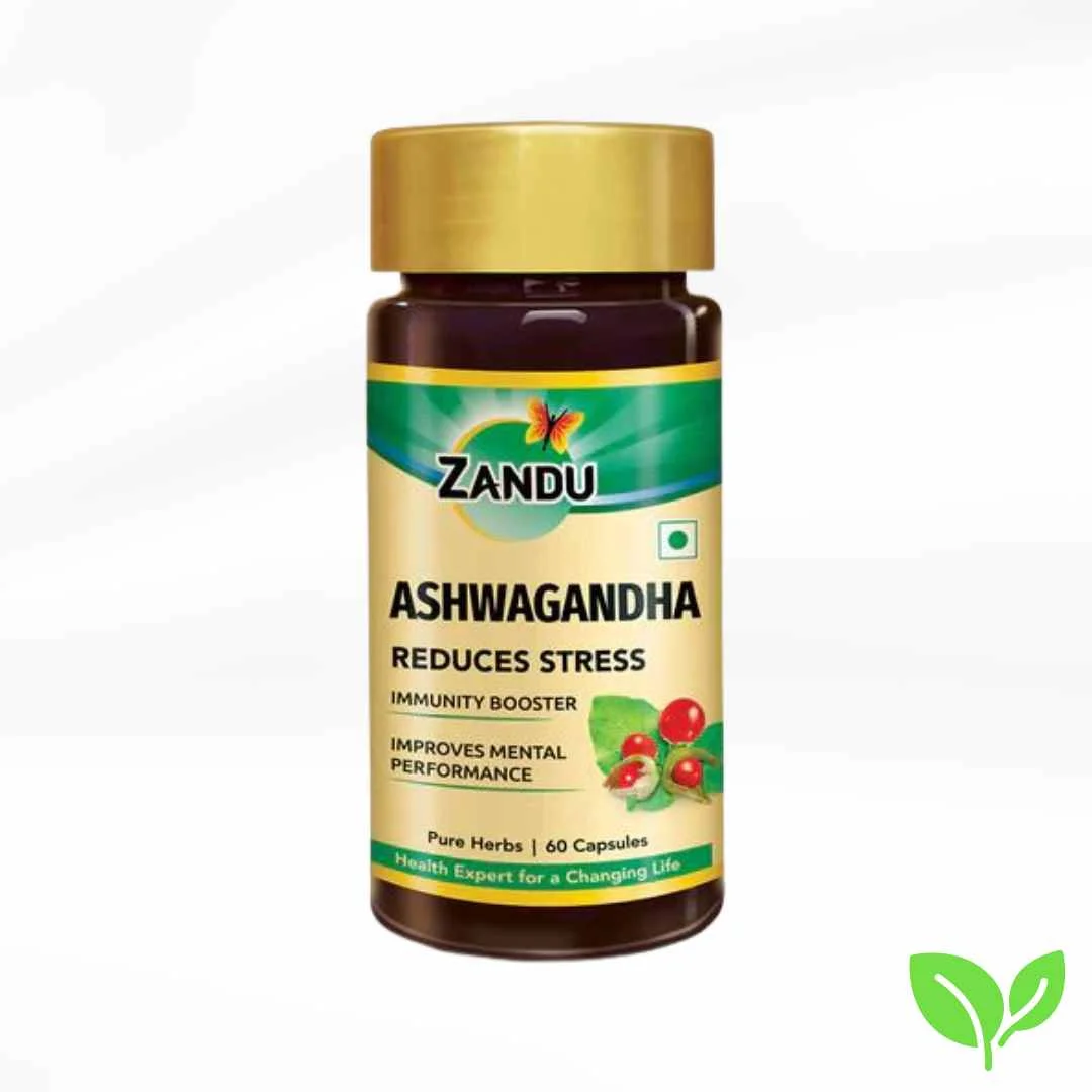 Zandu Ashwagandha Capsule | For Immunity, Stress & Mental Performance